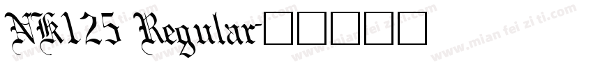 NK125 Regular字体转换